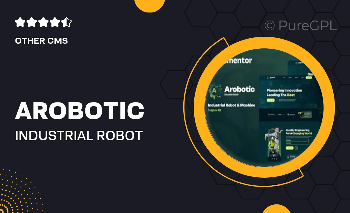 Arobotic – Industrial Robot & Machine Elementor Template Kit