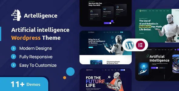 artelligence ai robotics wordpress theme 1