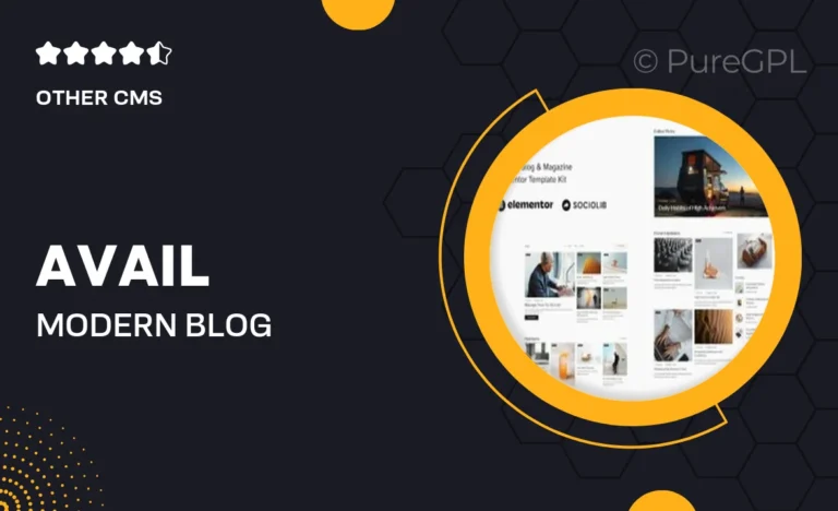 avail modern blog magazine elementor template kit