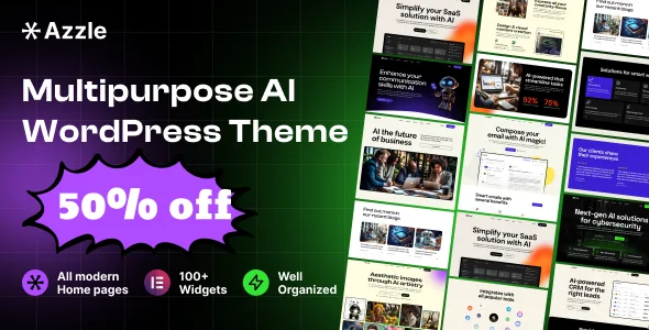 azzle saas tech startup elementor wordpress theme 1