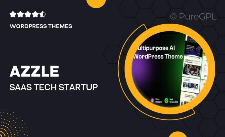 azzle saas tech startup elementor wordpress theme