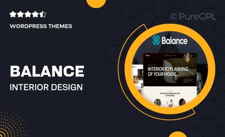 balance interior design wordpress theme
