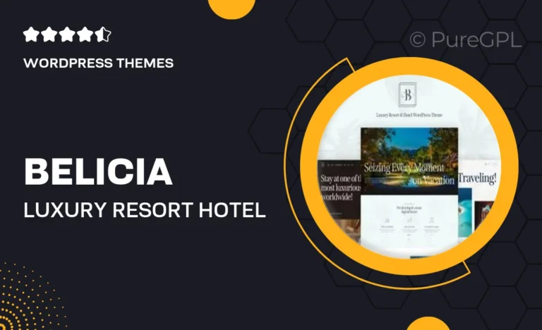 belicia luxury resort hotel wordpress theme