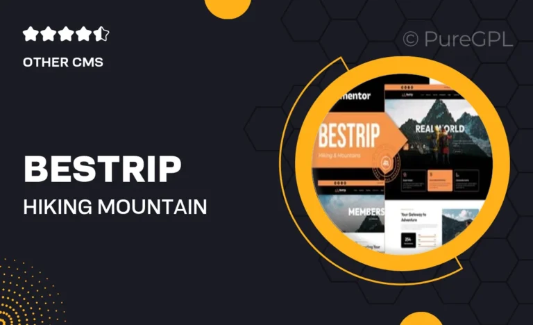bestrip hiking mountain elementor template kit 1