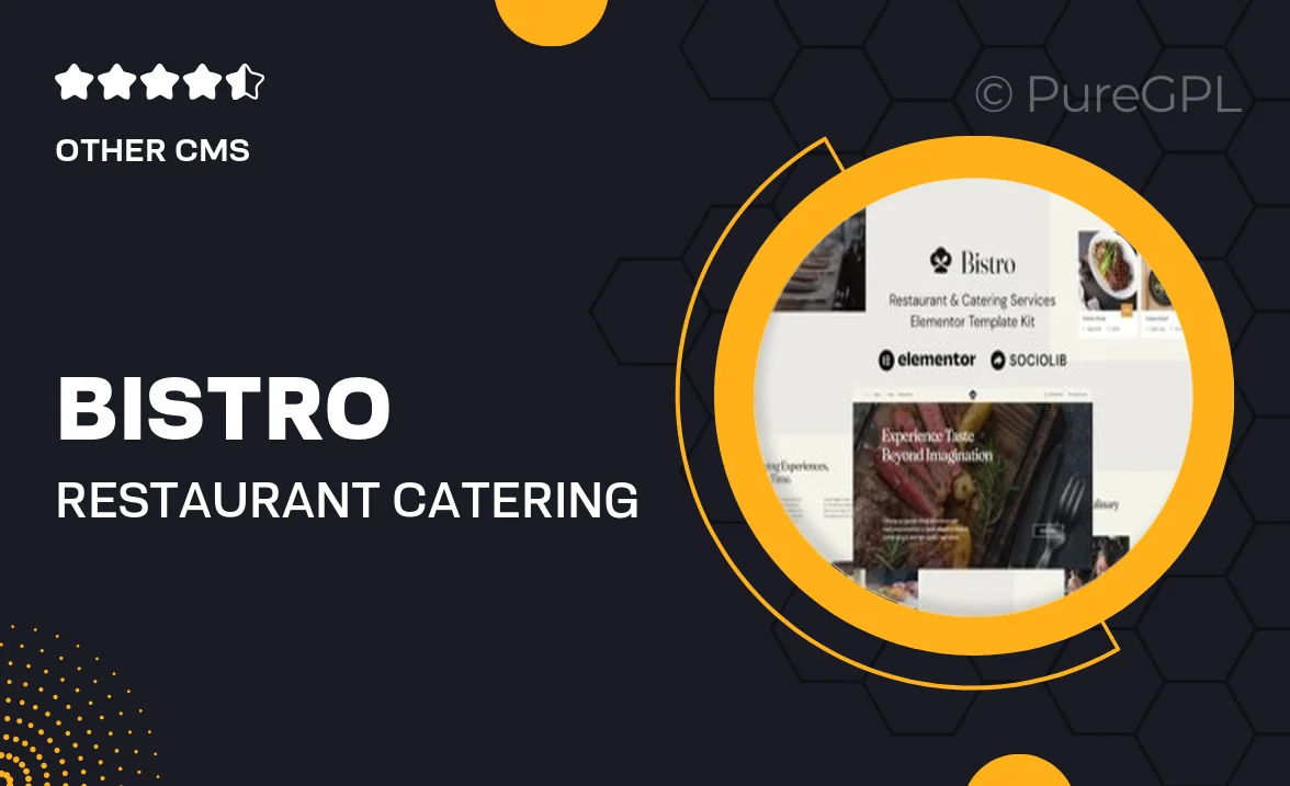 Bistro – Restaurant & Catering Services Elementor Template Kit