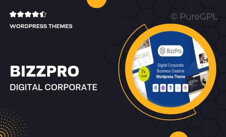 bizzpro digital corporate business creative wordpress theme multipurpose