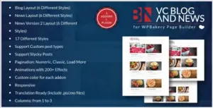 Blog and News Addons for WPBakery Page Builder for WordPress (Visual Composer)