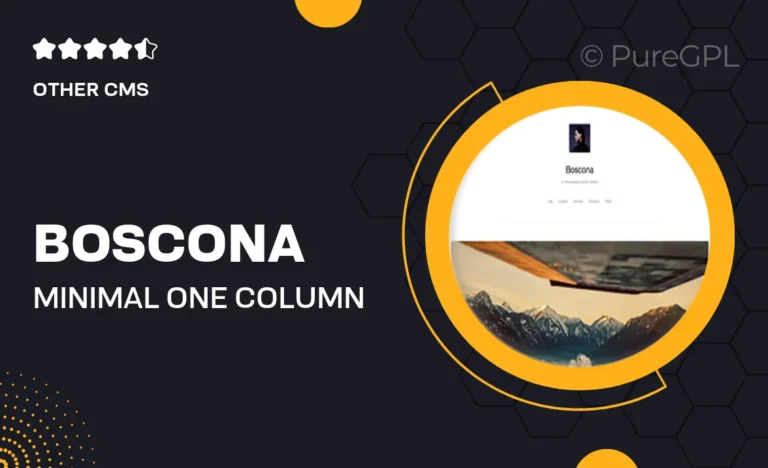 boscona minimal one column tumblr theme