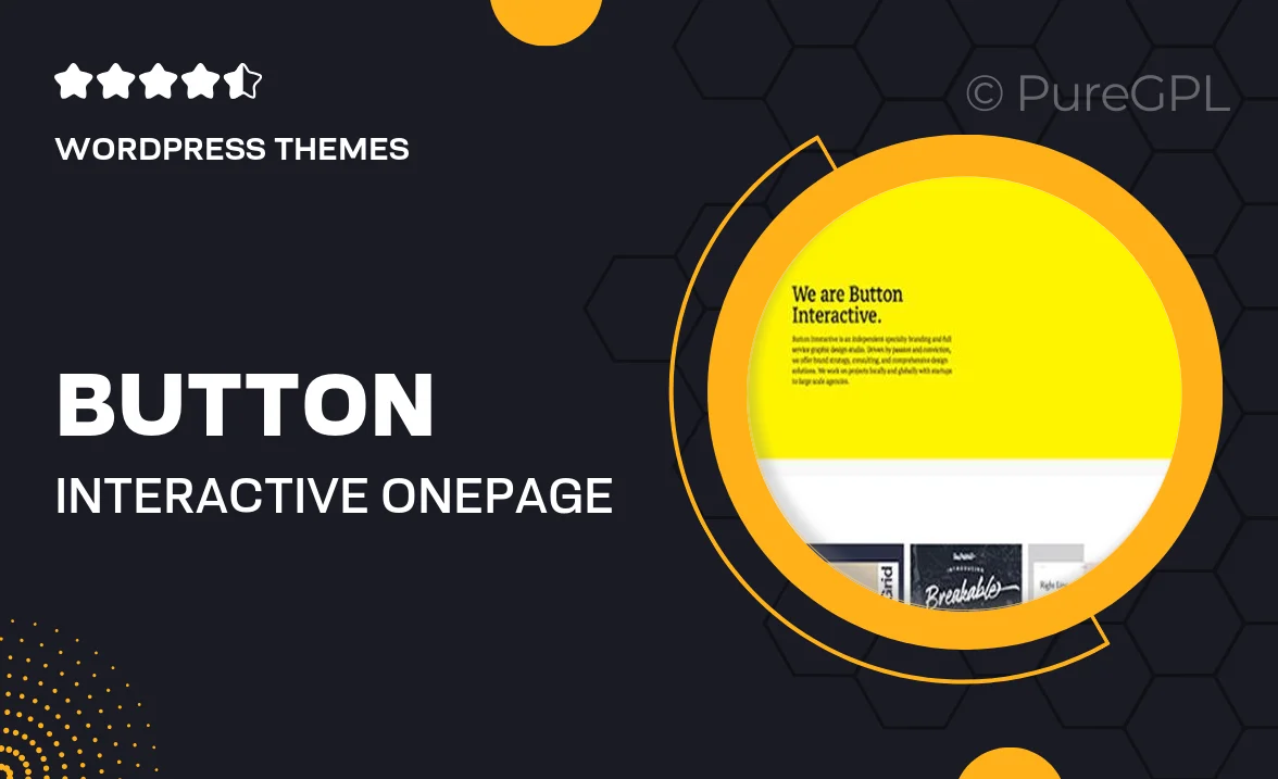 Button Interactive – One-page portfolio