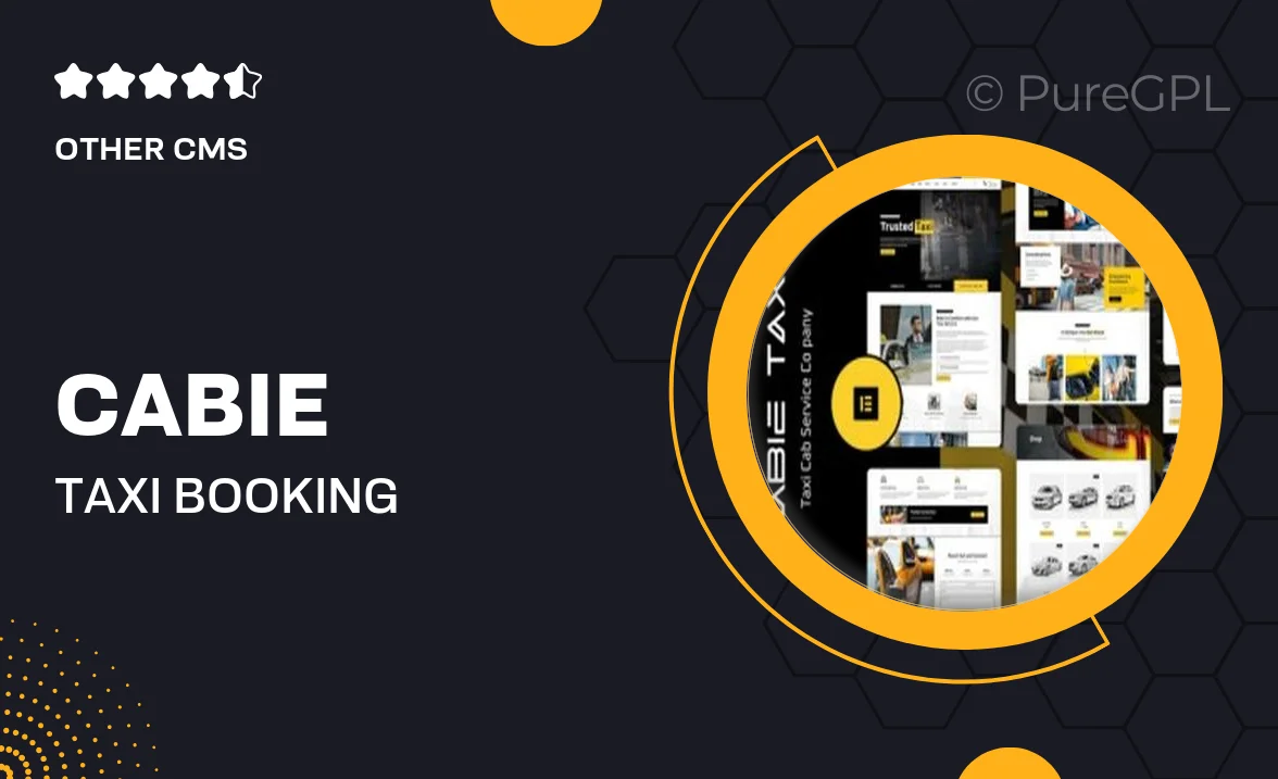 Cabie – Taxi & Booking Service Elementor Pro Template Kit