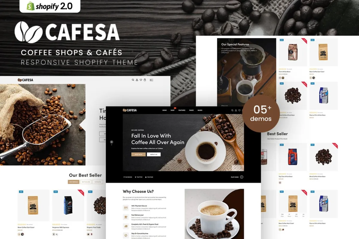 Cafesa – Coffee Shops & Cafés Shopify Theme