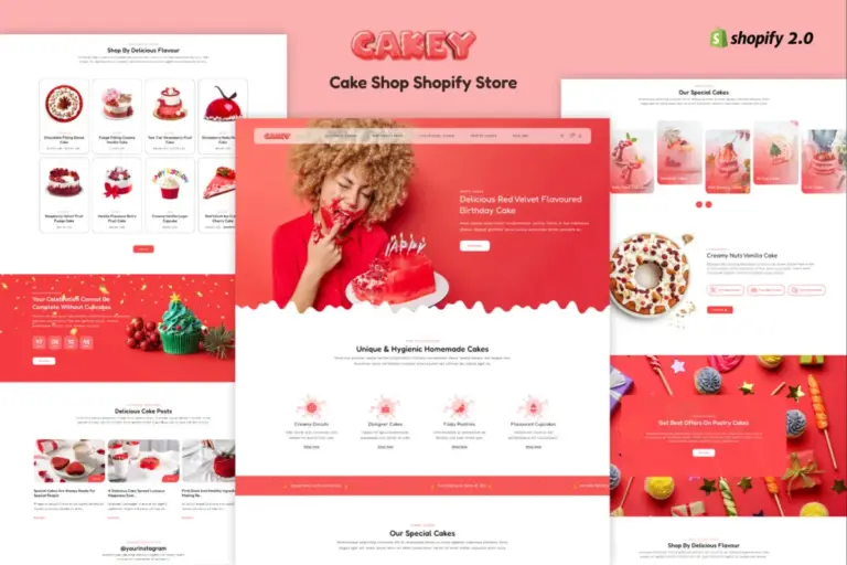 cakey cake shop shopify store 1
