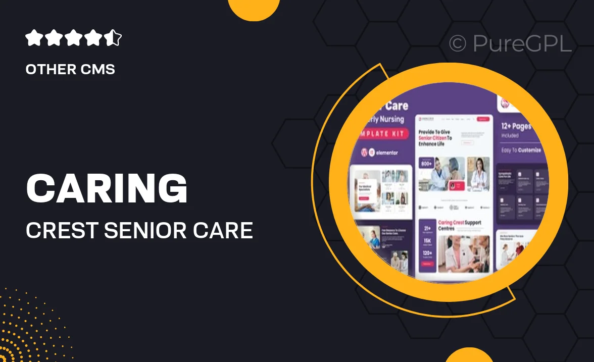 Caring Crest – Senior Care & Elderly Nursing Elementor Template Kit