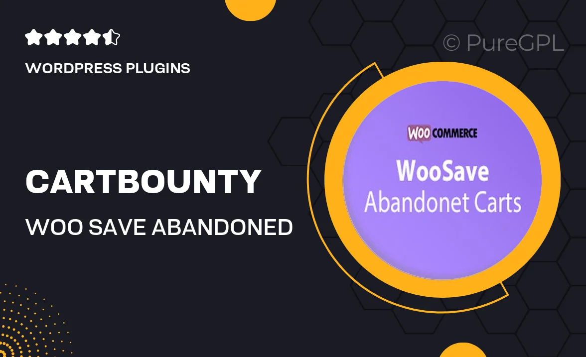 CartBounty – Woo Save Abandoned Carts – Recover Abandoned Carts for WooCommerce