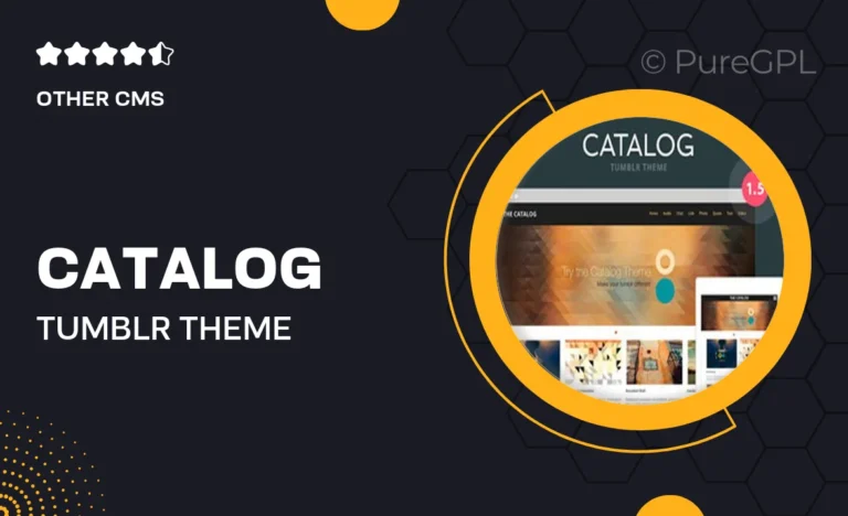 catalog tumblr theme