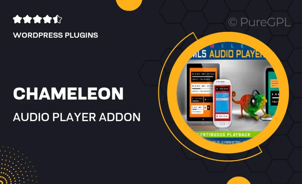 Chameleon Audio Player Addon for WPBakery Page Builder