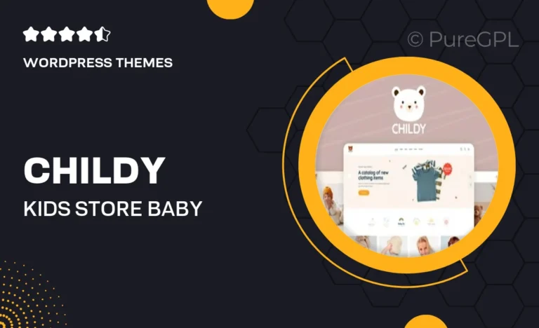 childy kids store baby clothing wordpress theme