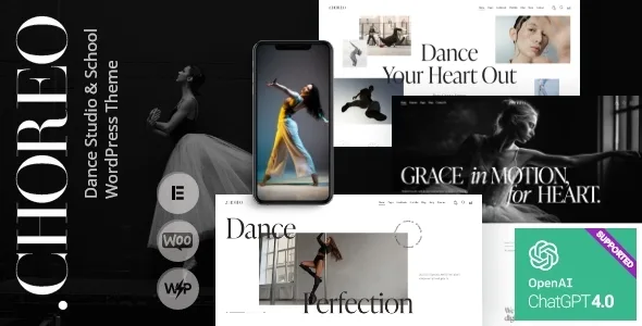 choreo dance studio school wordpress theme 1