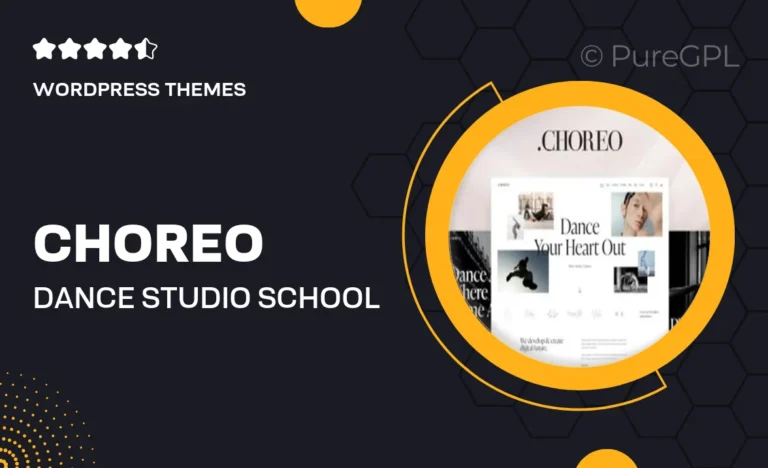 choreo dance studio school wordpress theme