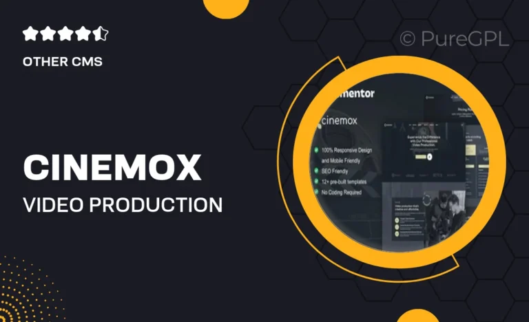 cinemox video production company elementor pro template kit 1