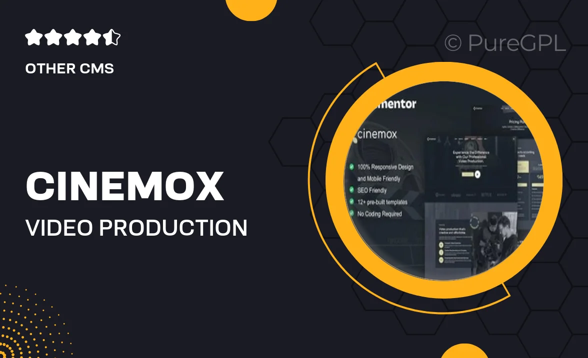 Cinemox – Video Production Company Elementor Pro Template Kit