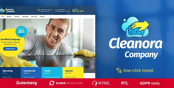 cleanora cleaning services wordpress theme 1