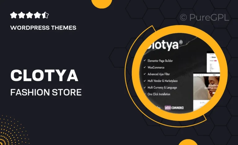 clotya fashion store ecommerce wordpress theme