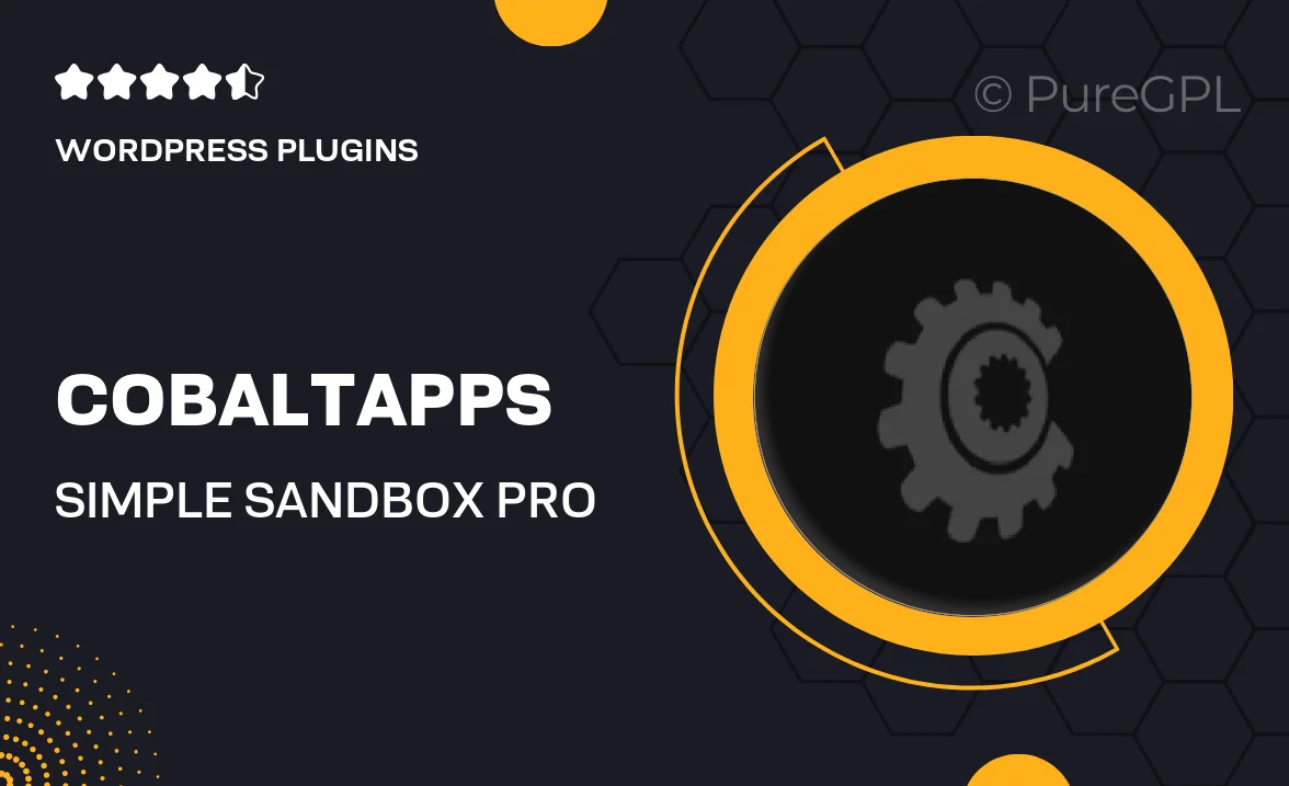 Cobaltapps | Simple Sandbox Pro Manager