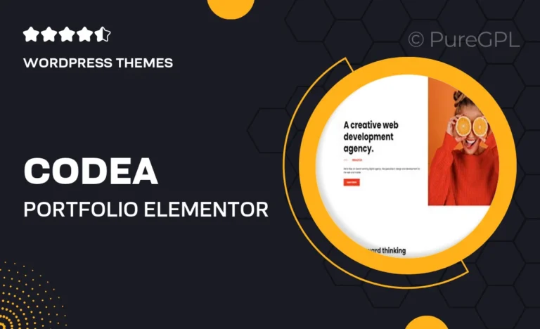 codea portfolio elementor kit