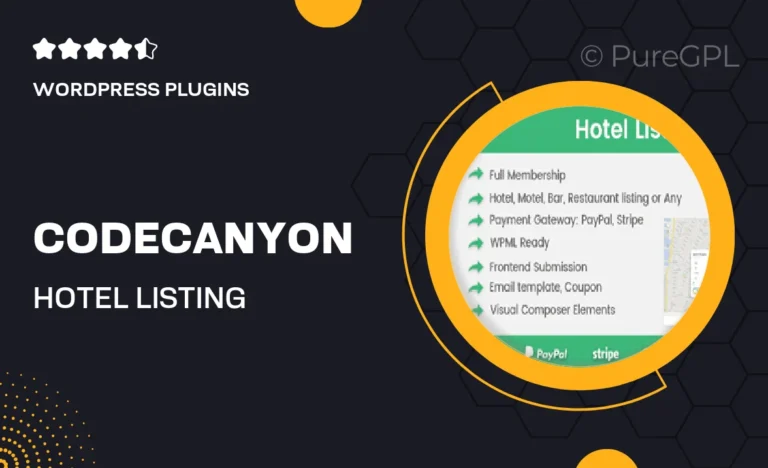 codecanyon hotel listing