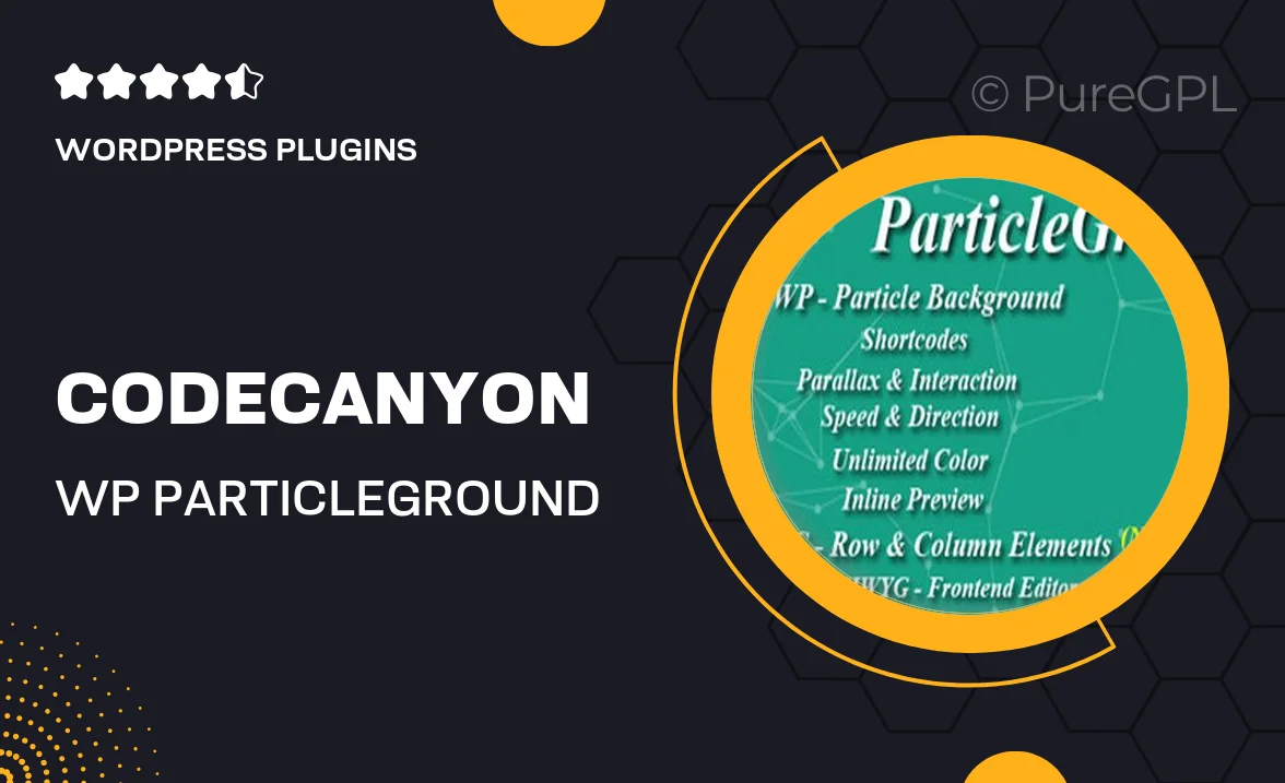 Codecanyon | WP ParticleGround