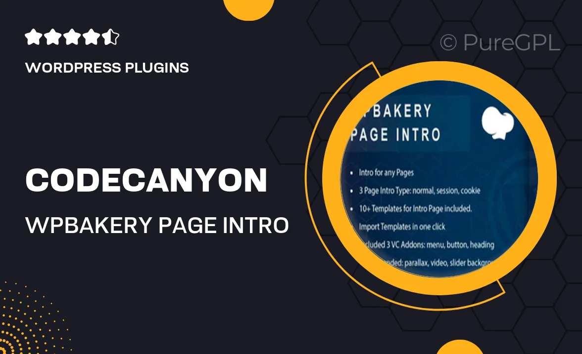 Codecanyon | WPBakery Page Intro