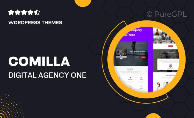 comilla digital agency one page wordpress theme