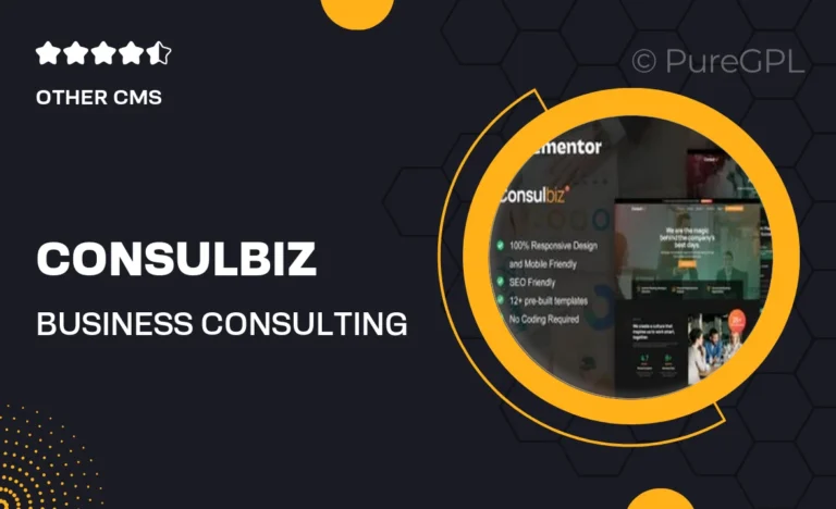 consulbiz business consulting elementor template kit