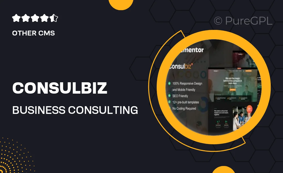 ConsulBiz – Business & Consulting Elementor Template Kit