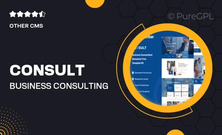 consult business consulting strategy elementor template kit