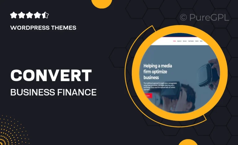 convert business finance wordpress theme