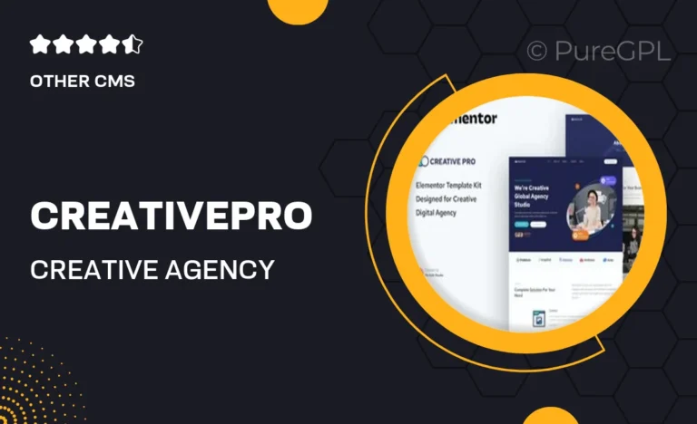 creativepro creative agency studio elementor template kit
