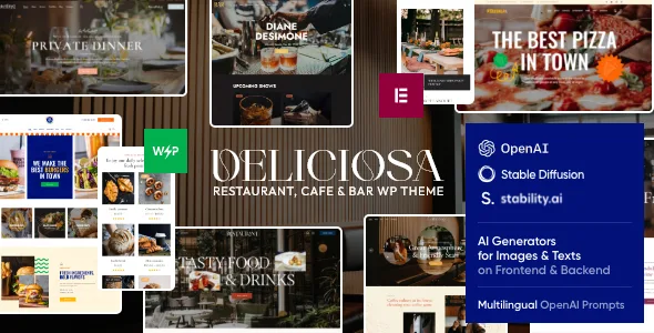 deliciosa restaurant cafe bar wordpress theme 1