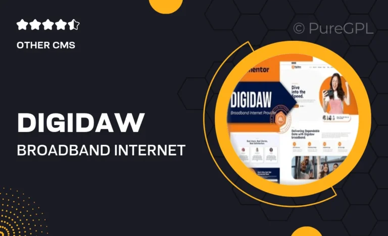digidaw broadband internet services provider elementor template kit 1