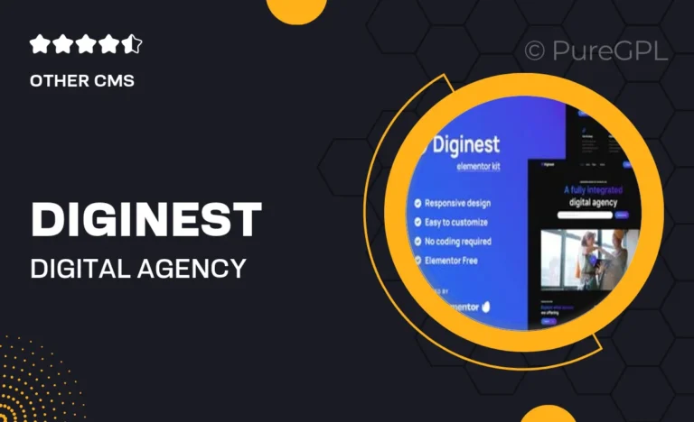diginest digital agency elementor template kit