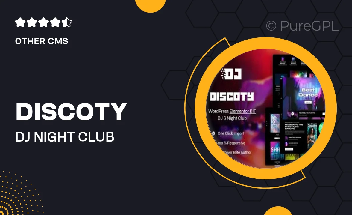 Discoty – Dj & Night Club Elementor Pro Template Kit