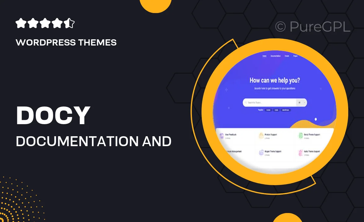 Docy – Documentation and Knowledge base WordPress Theme with Helpdesk Forum