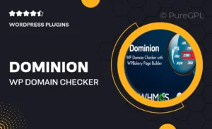 Dominion – WP Domain Checker with WPBakery Page Builder