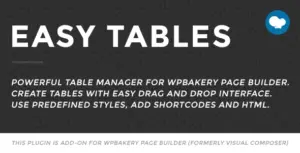 Easy Tables – Table Manager for WPBakery Page Builder
