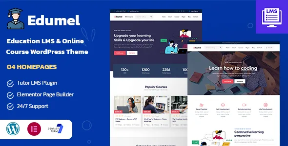 edumel education lms wordpress theme 1