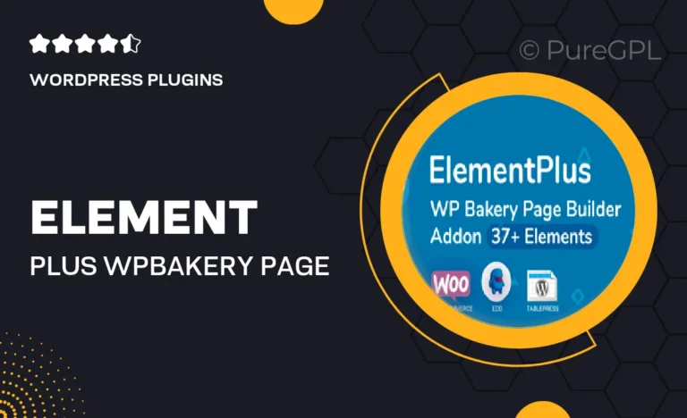 element plus wpbakery page builder addon formerly visual composer