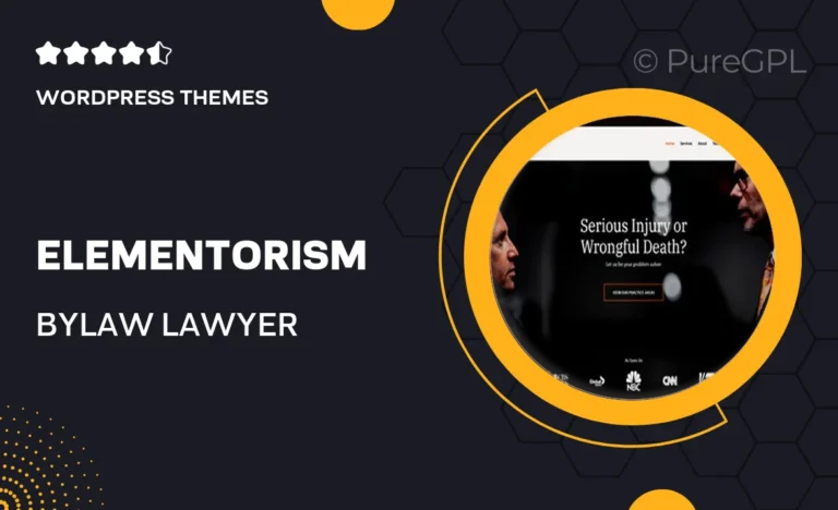 elementorism bylaw lawyer elementor kit