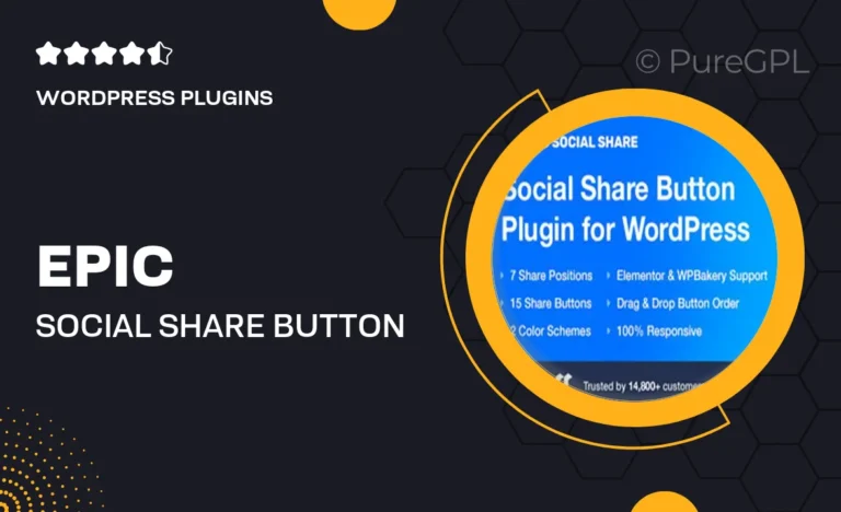 epic social share button for wordpress add ons for elementor wpbakery page builder