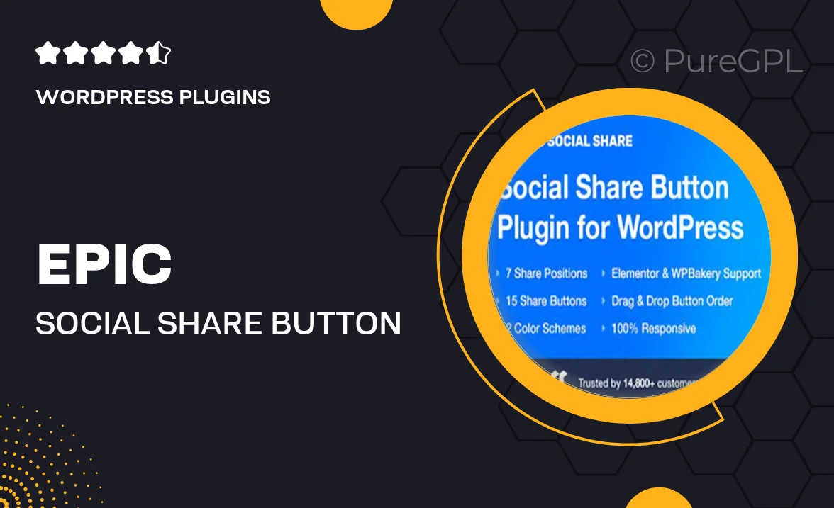 Epic Social Share Button for WordPress & Add Ons for Elementor & WPBakery Page Builder